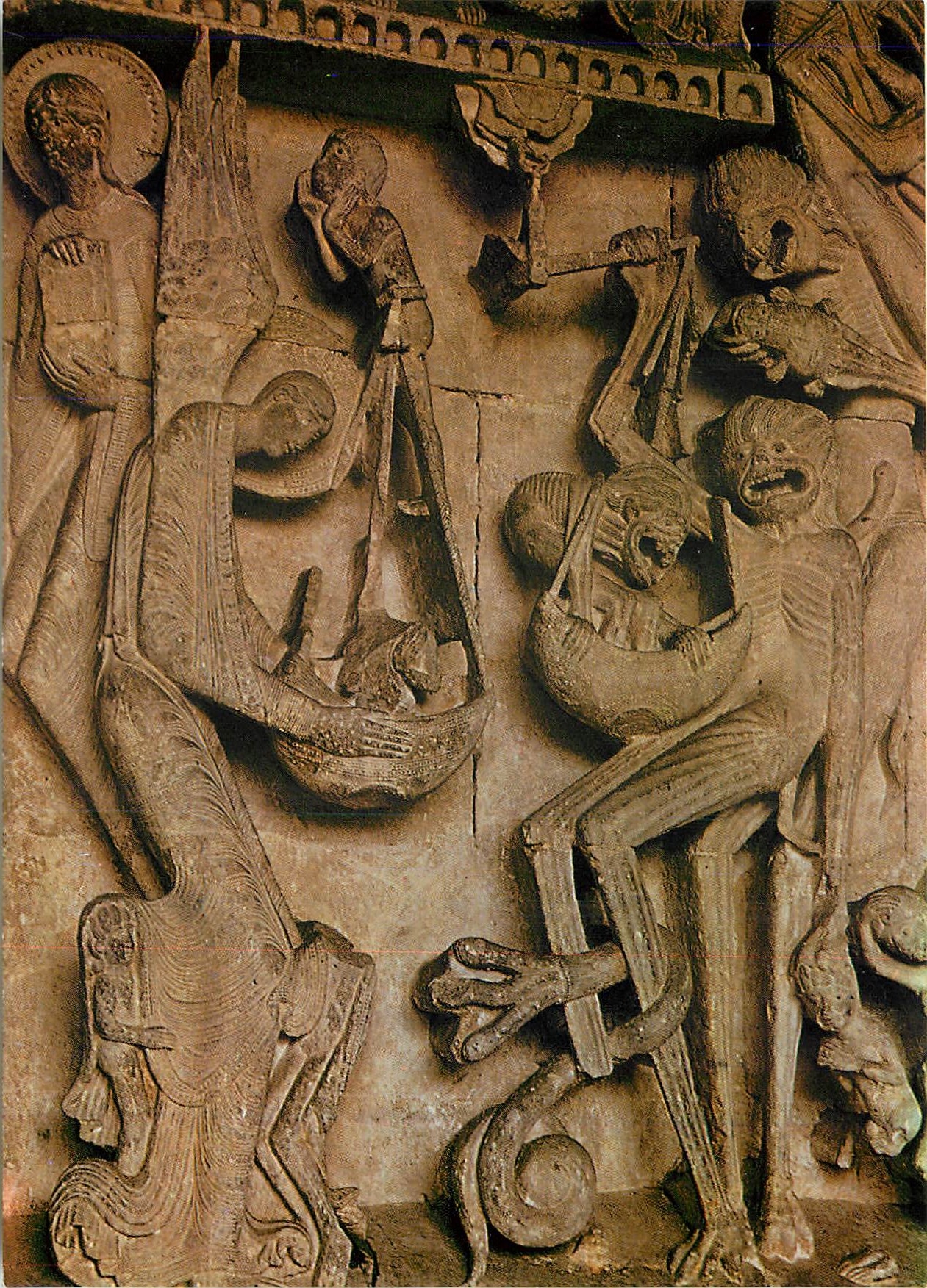 CPM Autun - Cathedrale Saint-Lazare Pesee des ames - Tympan (XIIe s.)