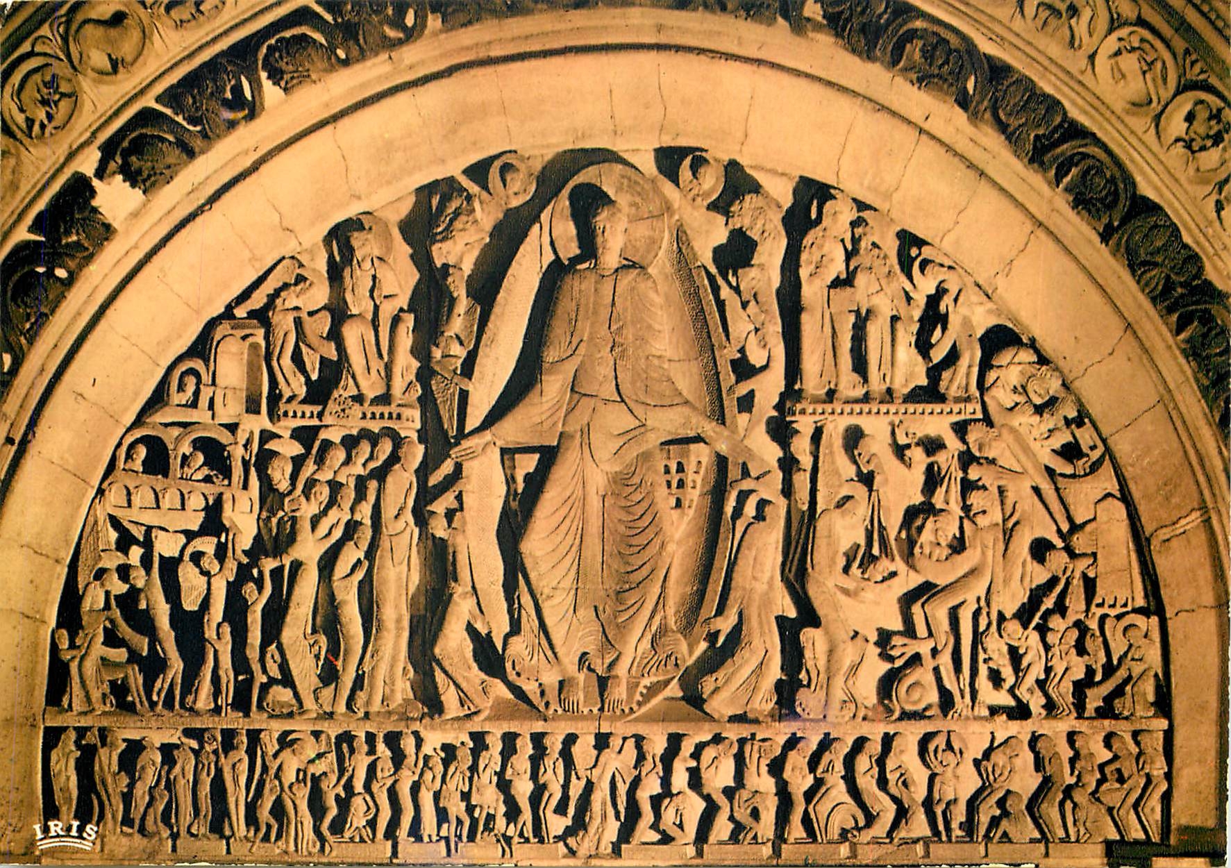 CPM Autun Le Tympan de la Cathedrale XII s.