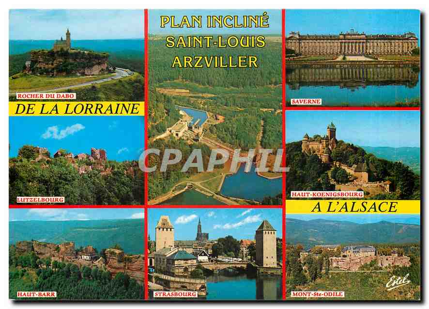 CPM Plan Incline Saint-Louis Arzviller De la Lorraine a l'Alsace