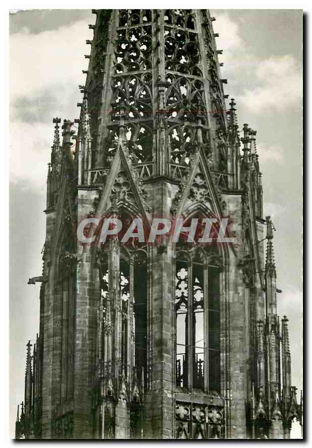 CPM Middle piece of the pure gothic cathedral tower of Freiburg 115m high