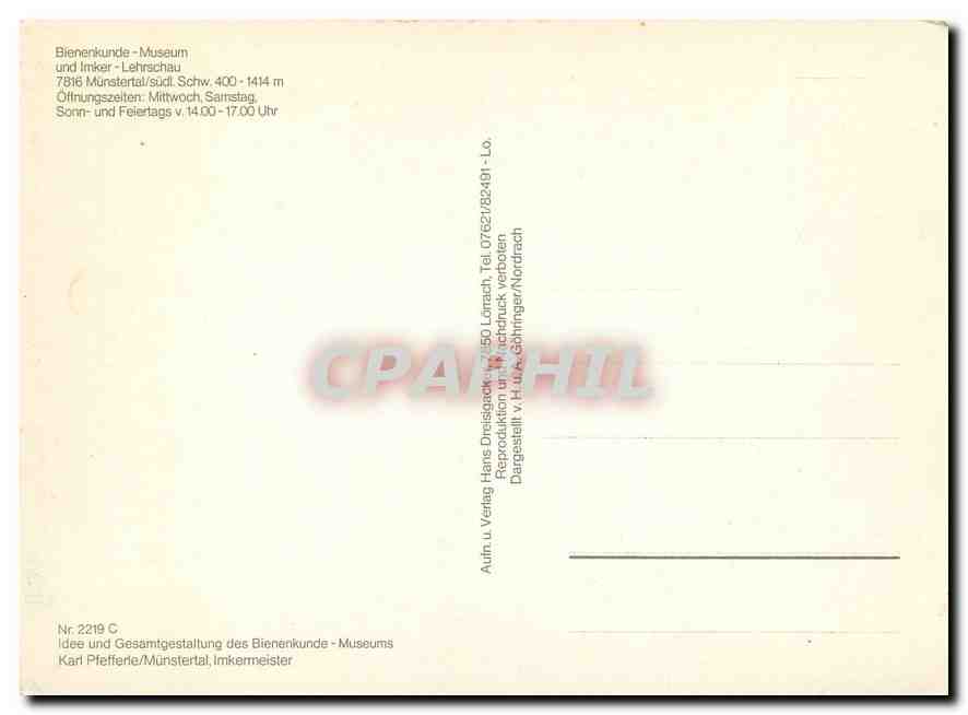 CPM Bienenkunde-Museum und Imker-Lehrschau — Rückseite