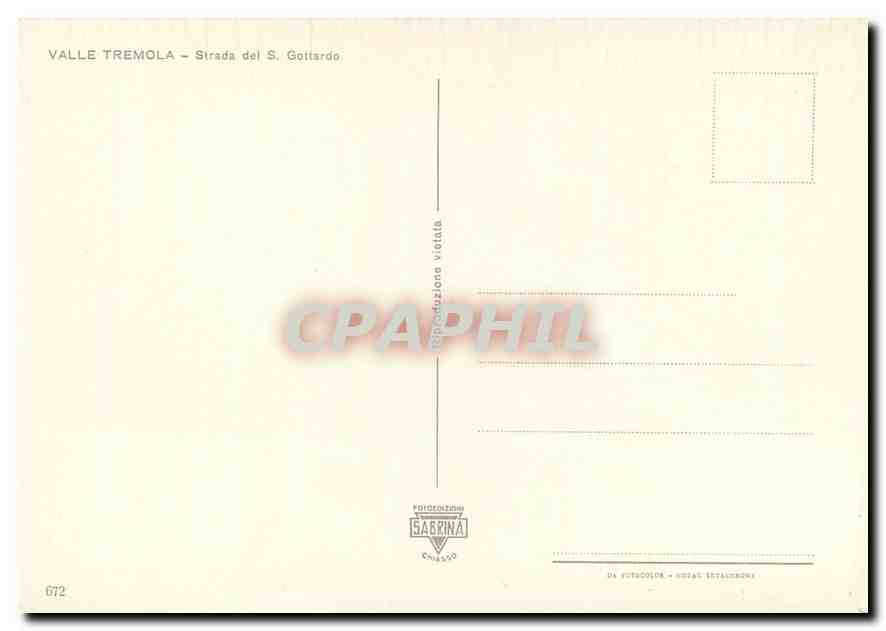 CPM Valle Tremola - Strada del S. Gottardo — Verso