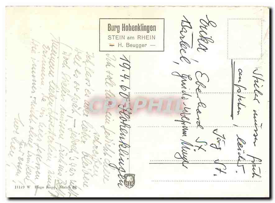 CPM Burg Hohenklingen Stein am Rhein — Rückseite