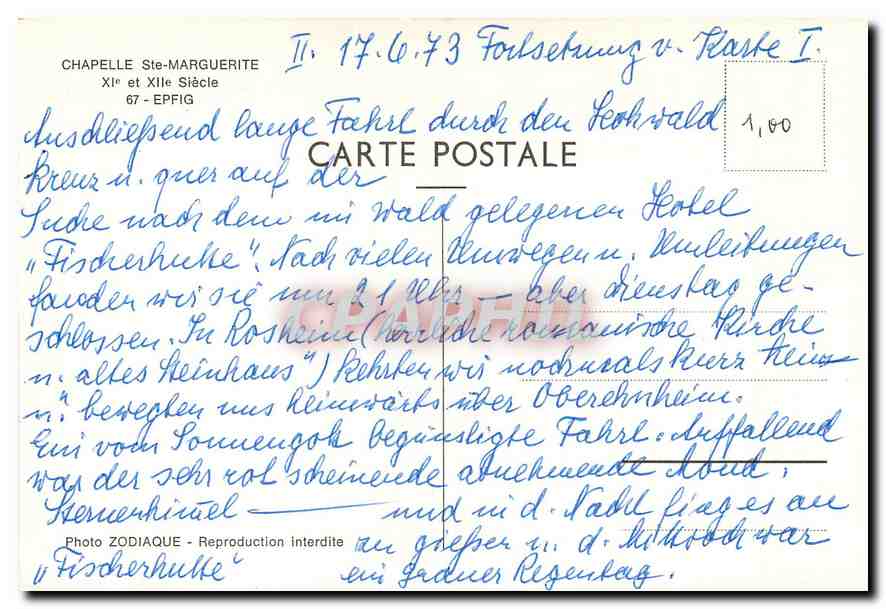 CPM Chapelle Ste-Marguerite XIe et XIIe Siecle — Verso