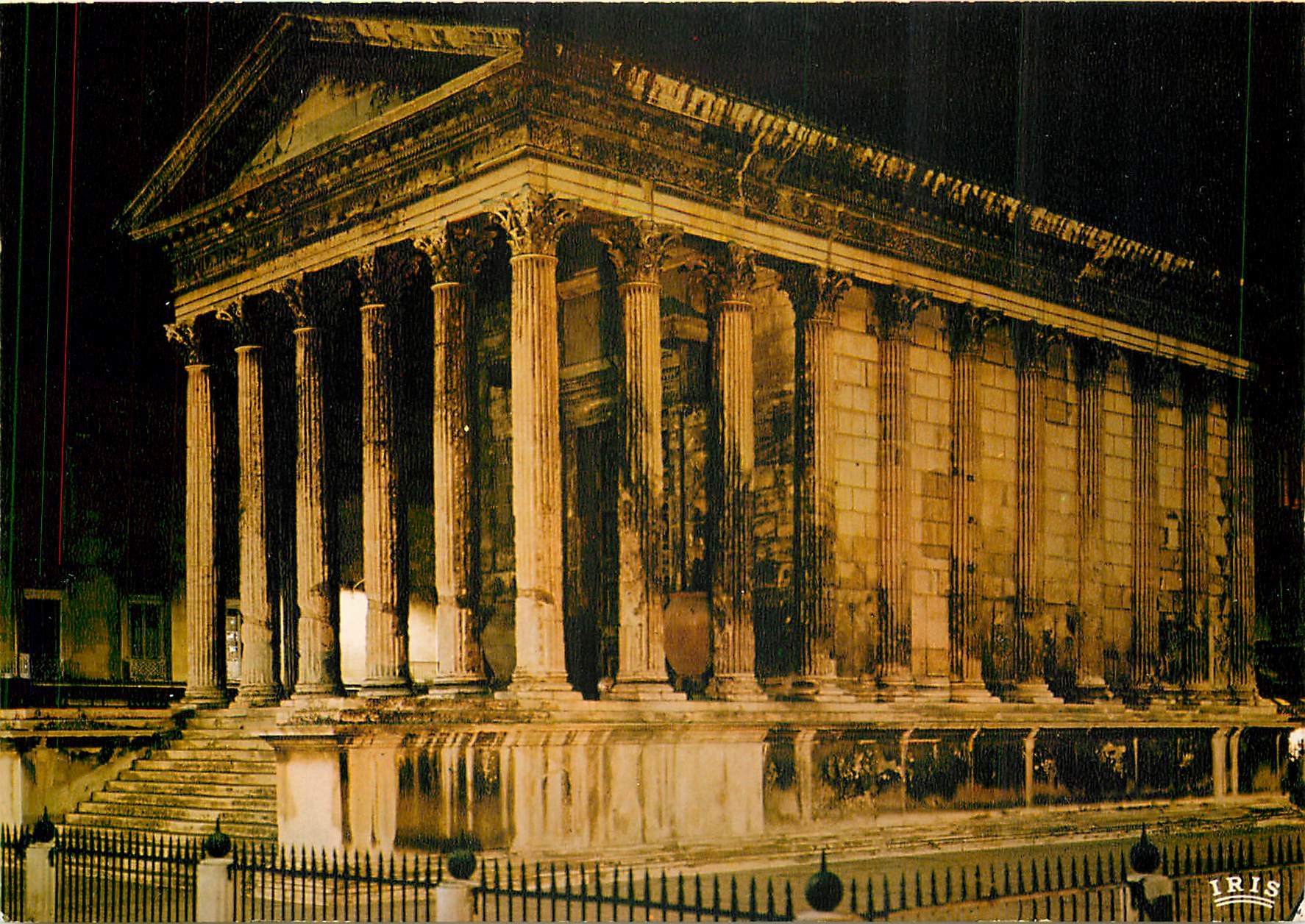 La Maison Carrée — Nîmes (Gard) — La Nuit — Éditeur G. Gandini, Marseille