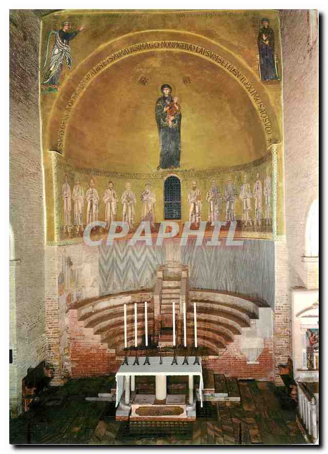 CPM Torcello (Venezia) - Basilica Abside Centrale - La Vierge et les Apotres - Mosaique