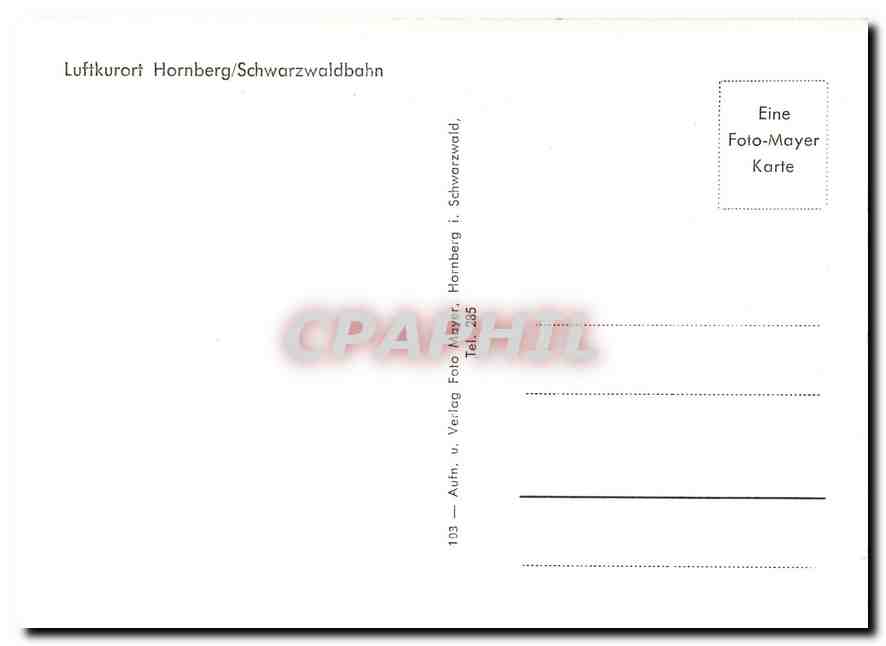CPM Ein Gruss aus der Stadt des historischen Hornberger Schiessens — Rückseite