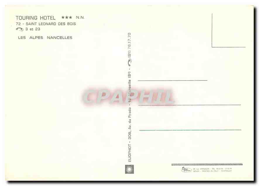 CPM Touring Hotel Saint Leonard des Bois — Rückseite
