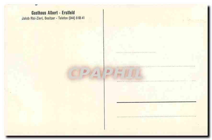 CPM Gasthaus Albert - Erstfeld — Verso