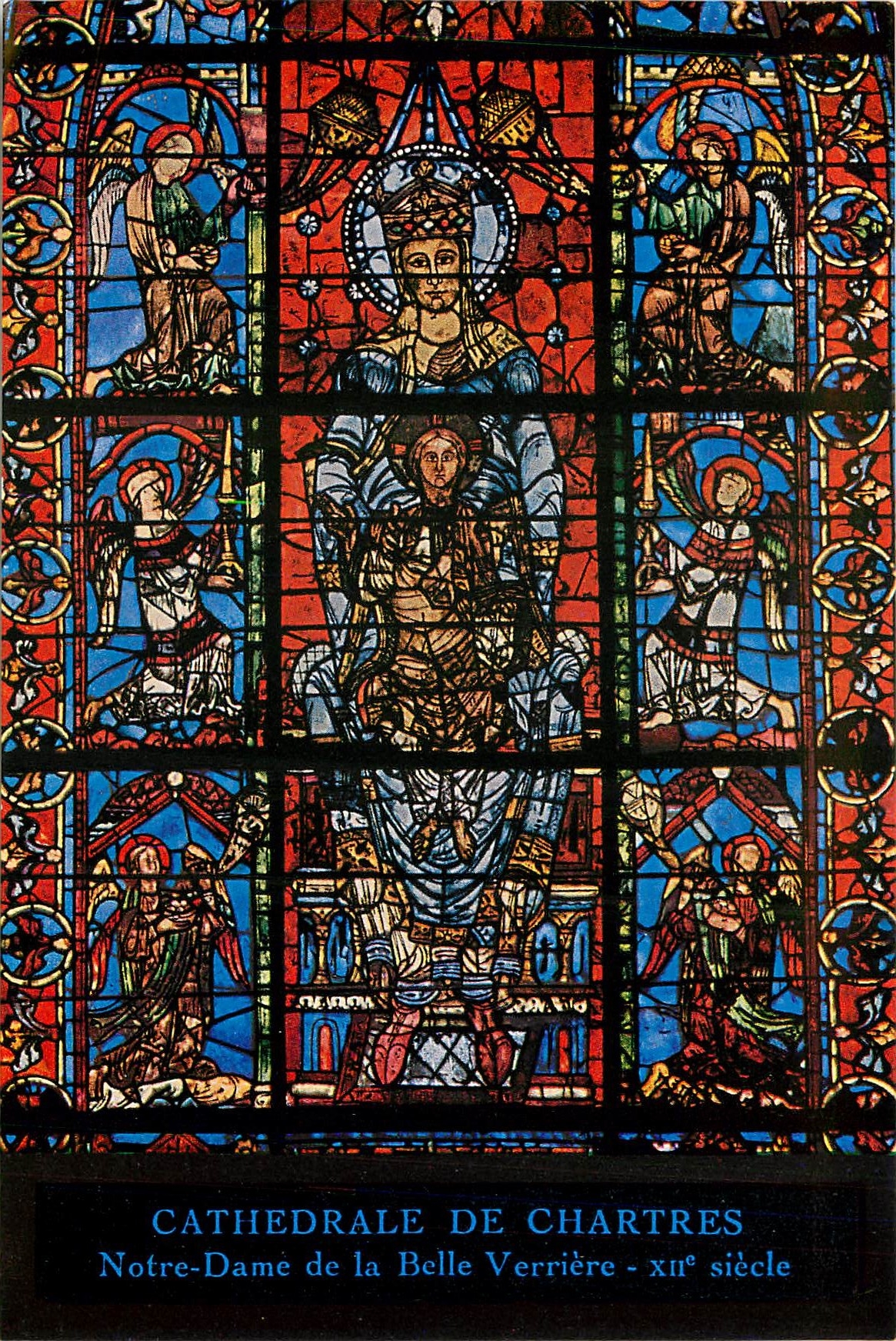 CPM Cathedrale de Chartres Notre-Dame de la Belle Verriere - XIIe  siecle
