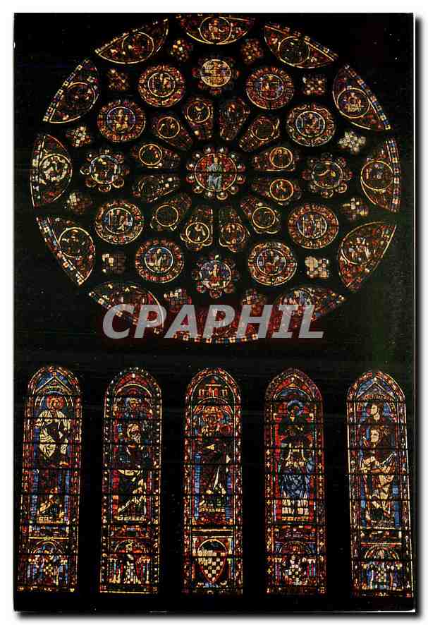 CPM Cathedrale de Chartres Rose Sud (XIIIe siecle)