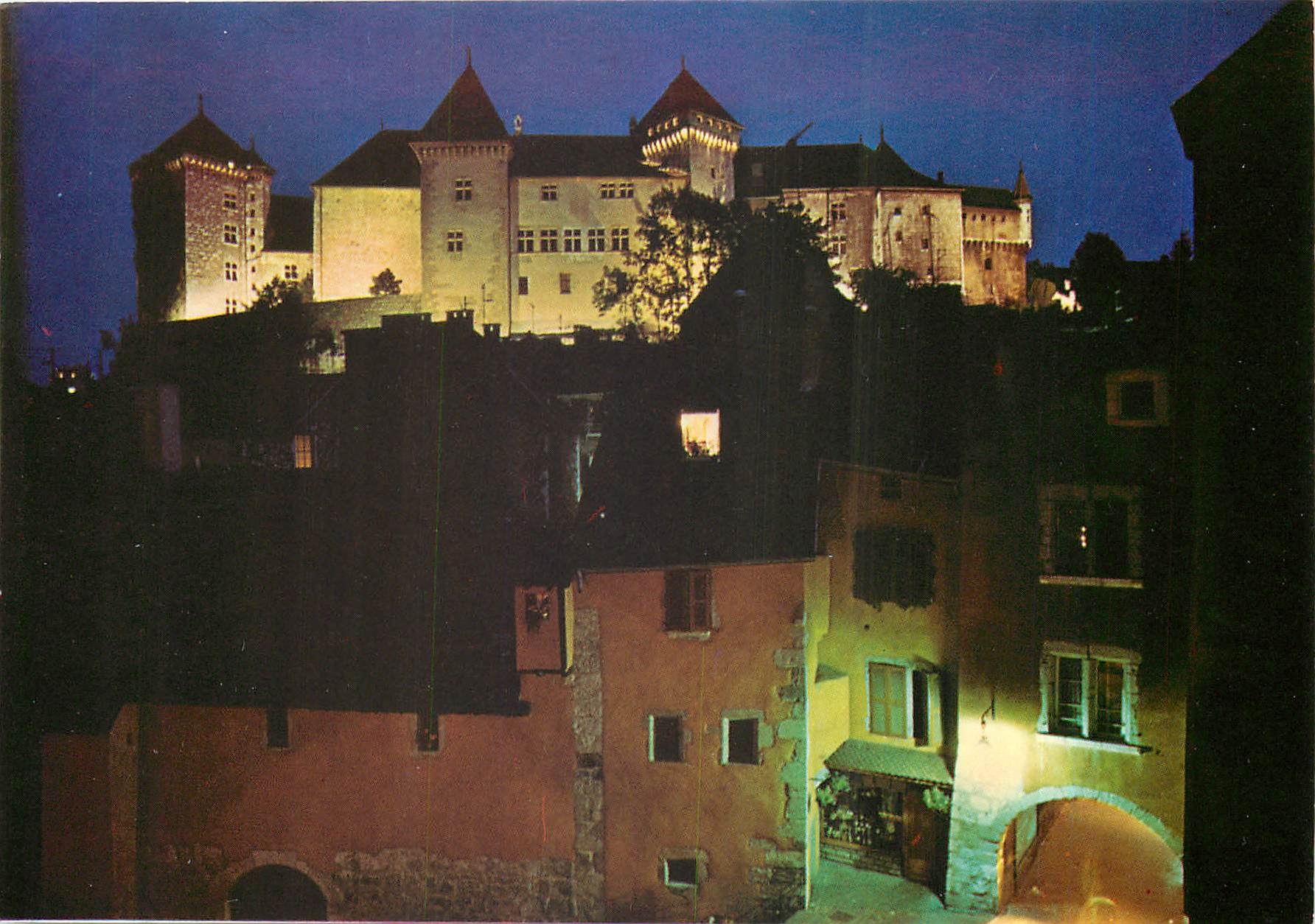 Le Château d'Annecy dominant la Vieille Ville — Le coin du Pont Morens — Édition G. Rossat-Mignod