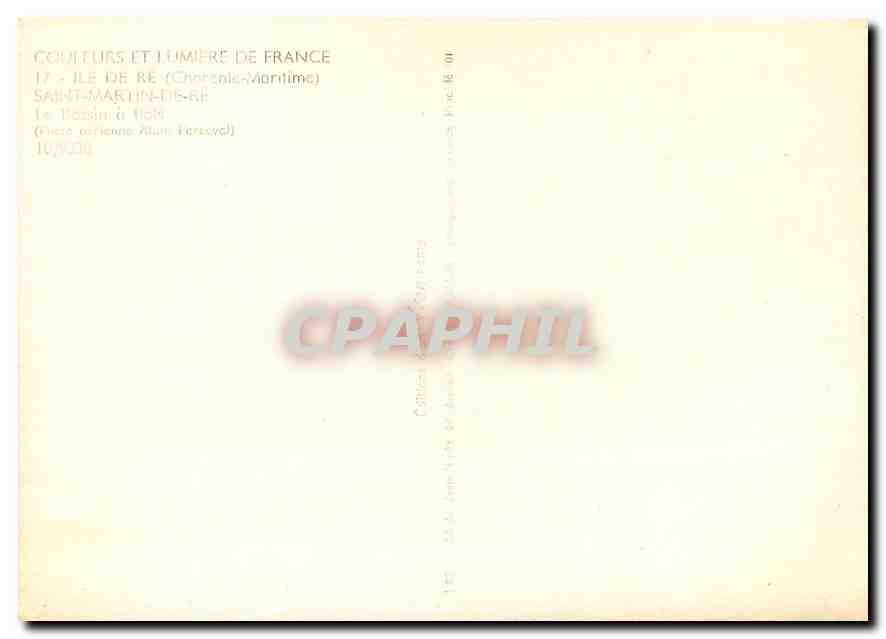 CPM Ile de Re Saint-Martin-de-Re — Verso