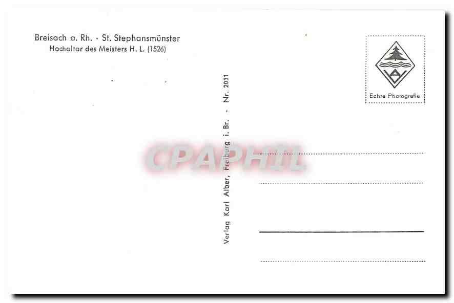 CPM Breisach a. Rh. - St. Stephansmuenster Hochaltar des Meisters H.L. (1526) — Rückseite