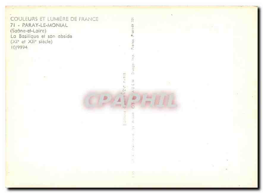 CPM Paray-le-Monial La Basilique et son abside (XIe et XIIe siecle) — Rückseite