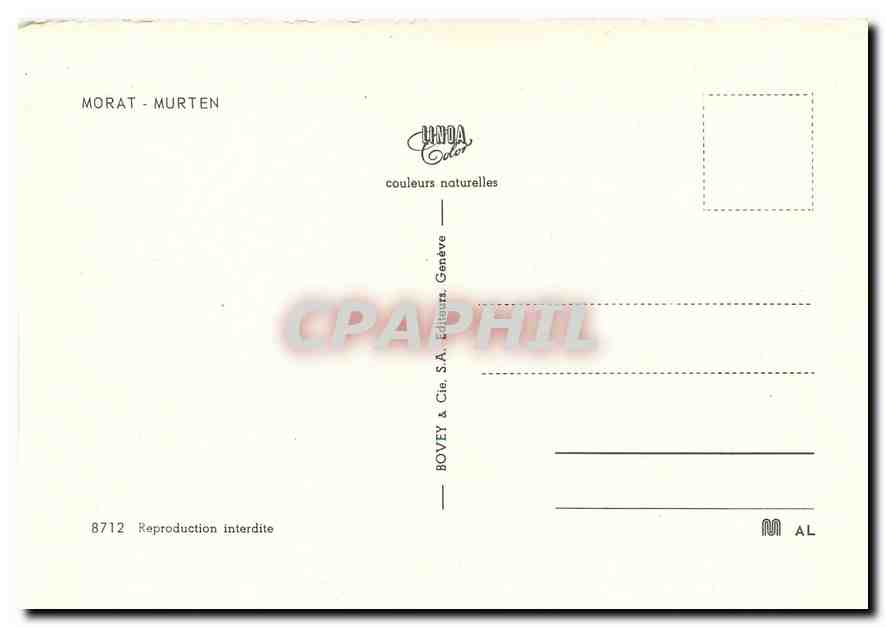 CPM Morat - Murten — Rückseite