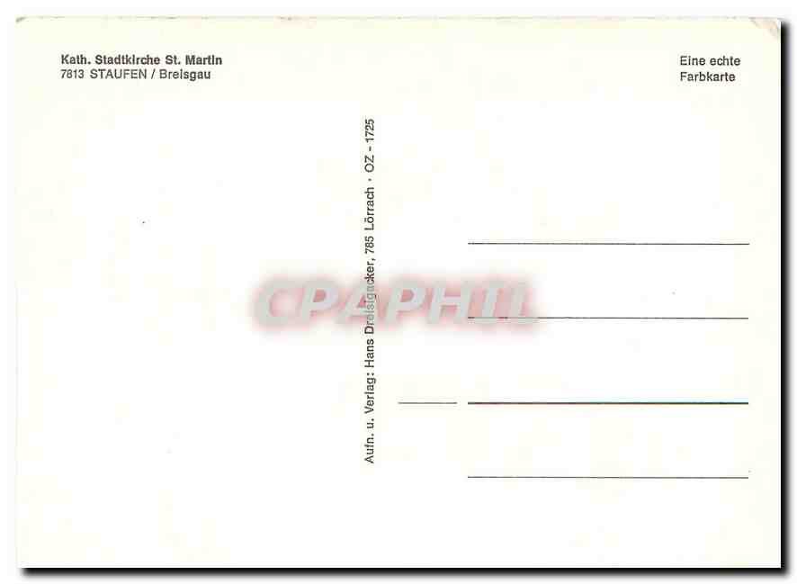 CPM Kath. Stadtkirche St. Martin Staufen/Breisgau — Rückseite