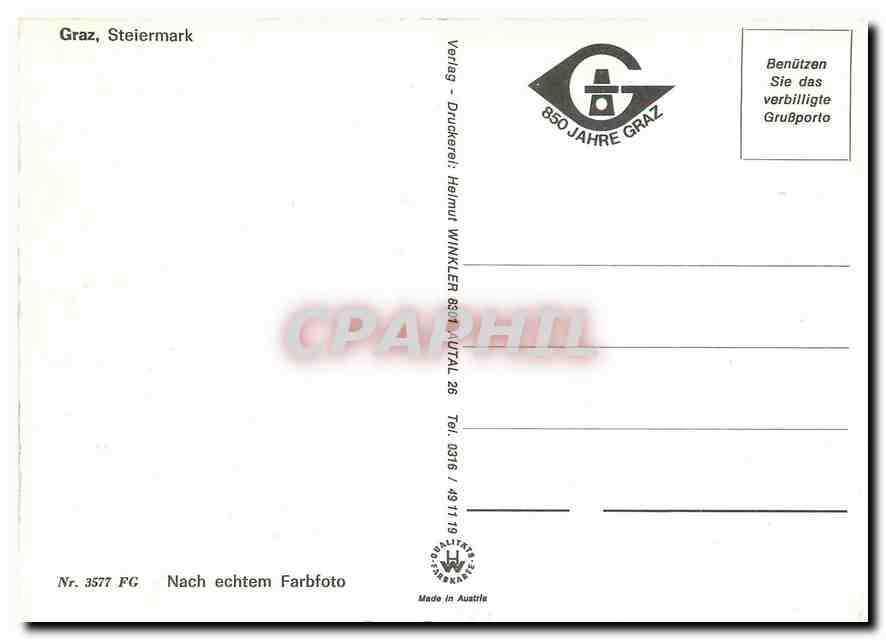 CPM Graz Steirmark — Rückseite