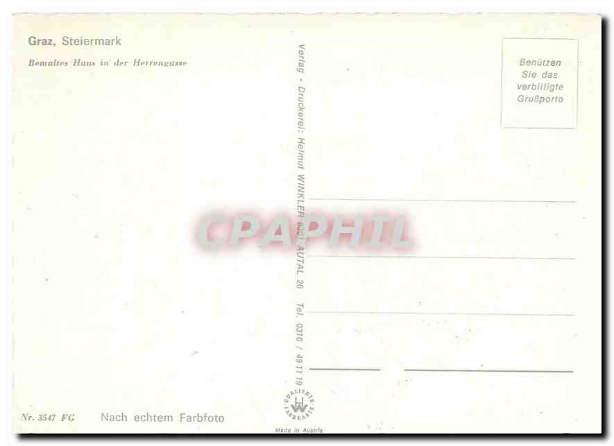 CPM Graz Steiermark — Rückseite