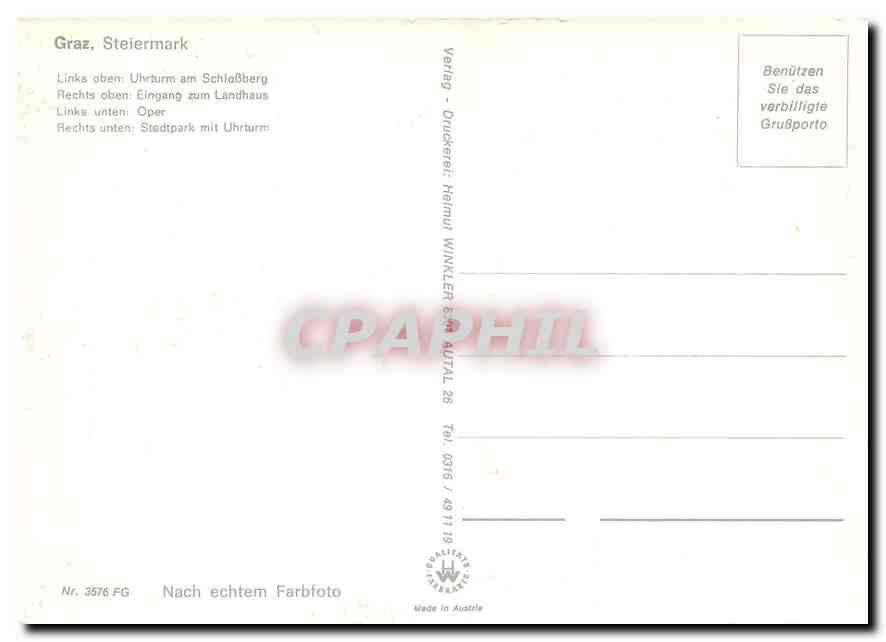 CPM Graz Steiermark — Rückseite