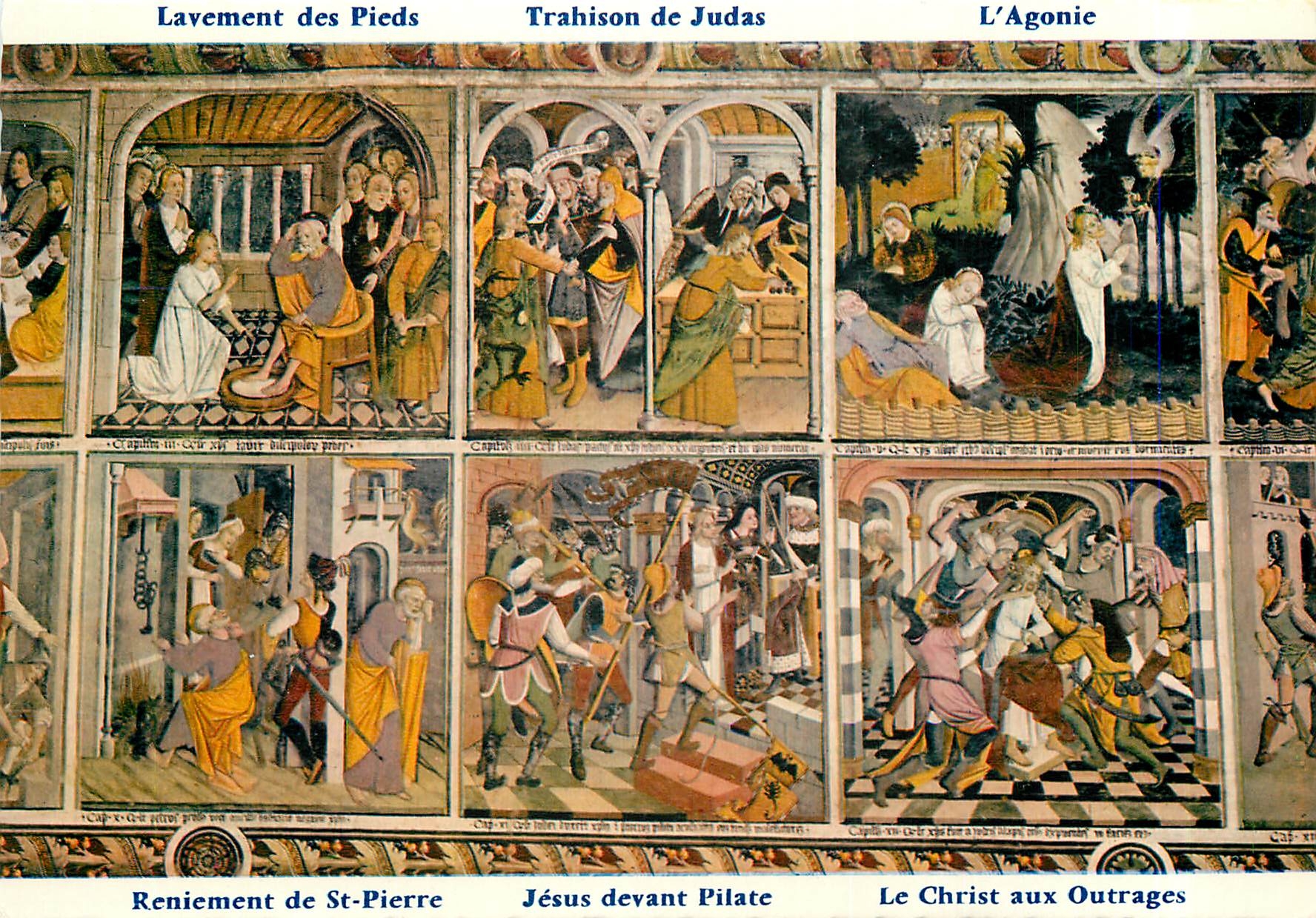 CPM La Brigue (A.M.) Sanctuaire de N.D. des Fontaines Fresques de Jean Canavesio Travaux faites entr