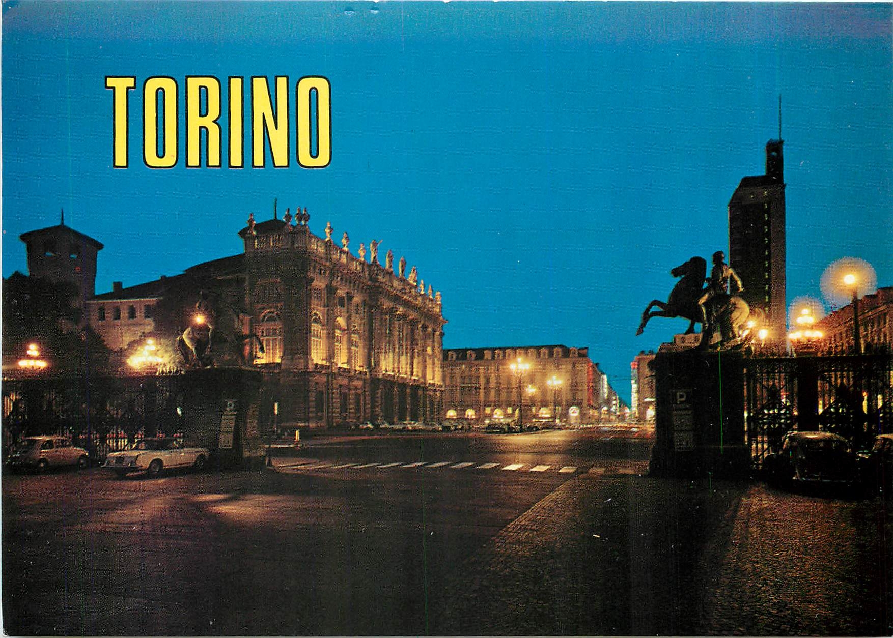 CPM Torino Piazza Castello et Palazzo Madama (Notturno)