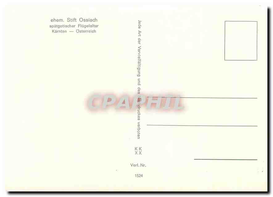 CPM ehem Stift Ossiach spaetgotischer Fluegelaltar Kaernten - Oesterreich — Rückseite