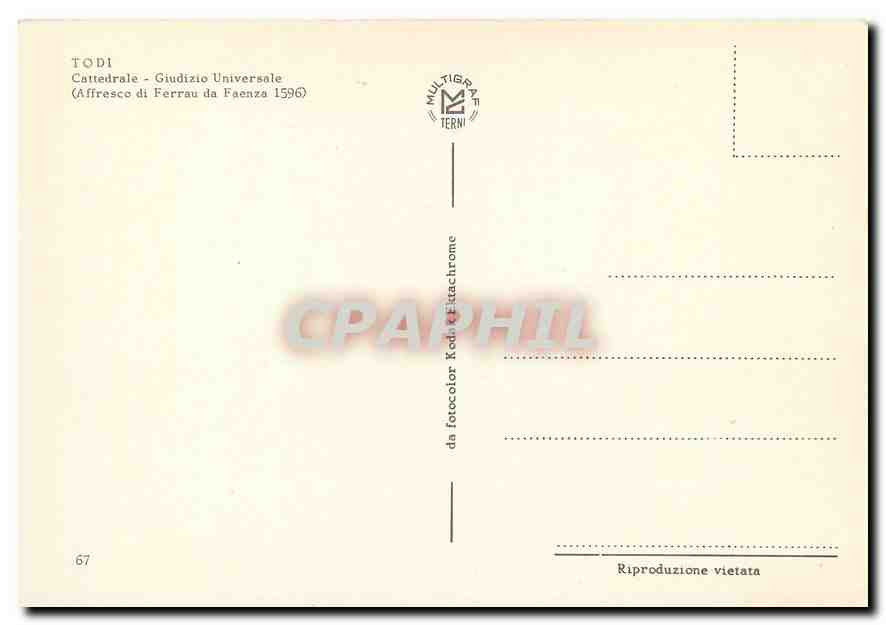 CPM Todi Cattedrale - Giudizio Universale — Rückseite