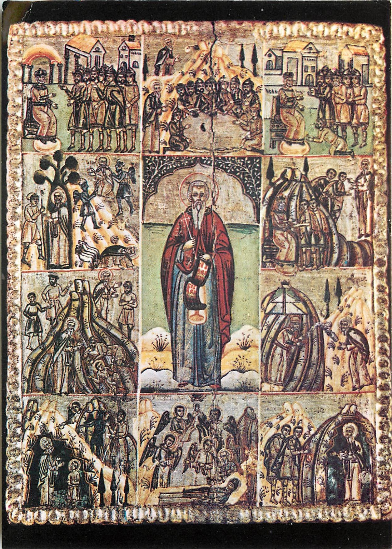 CPM St John of Rila with Scenes from His life 17th-18th c. Rila Cloister National Museum