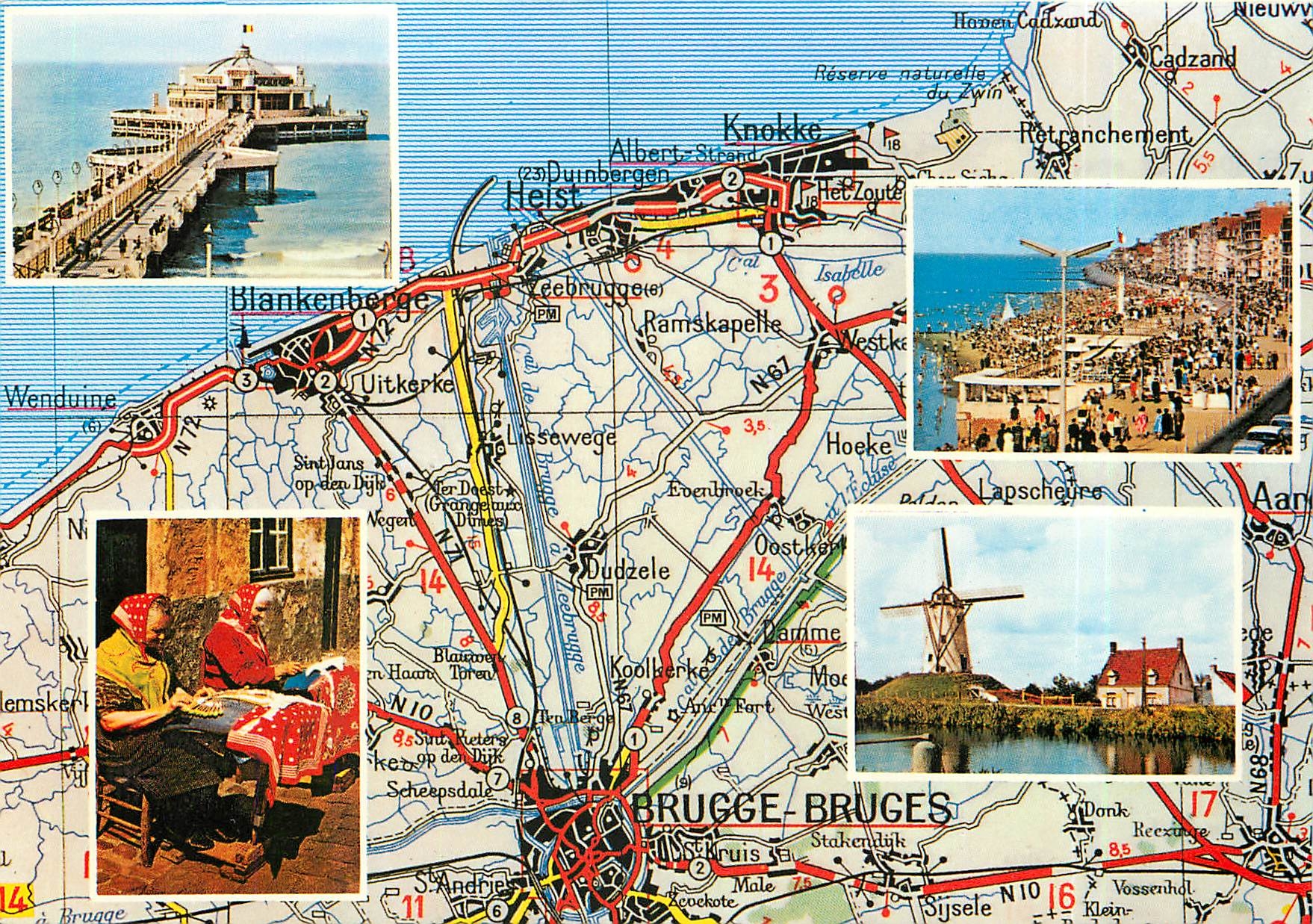 CPM D'apres Carte Michelin Bruge Moulin a vent