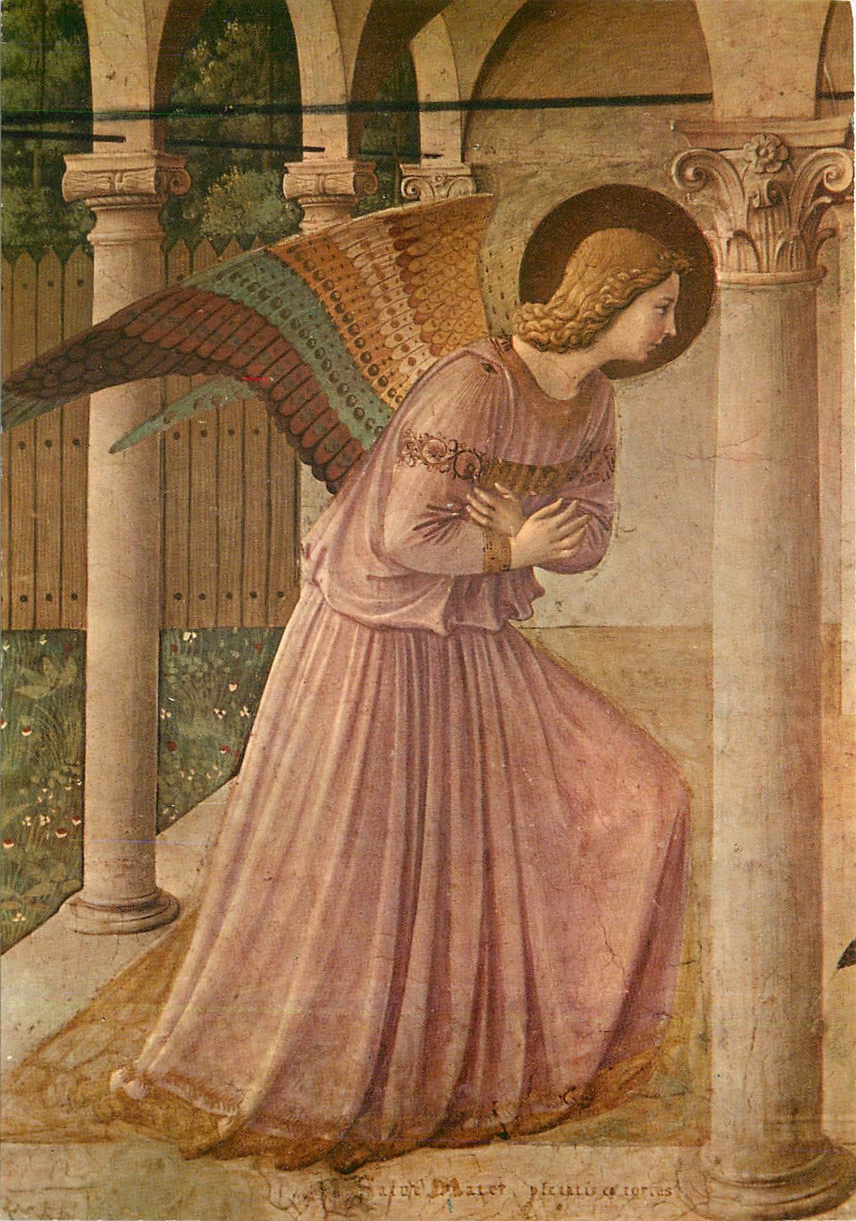 Ange aux ailes déployées — détail de l'Annonciation — Beato Angelico, Musée San Marco, Florence