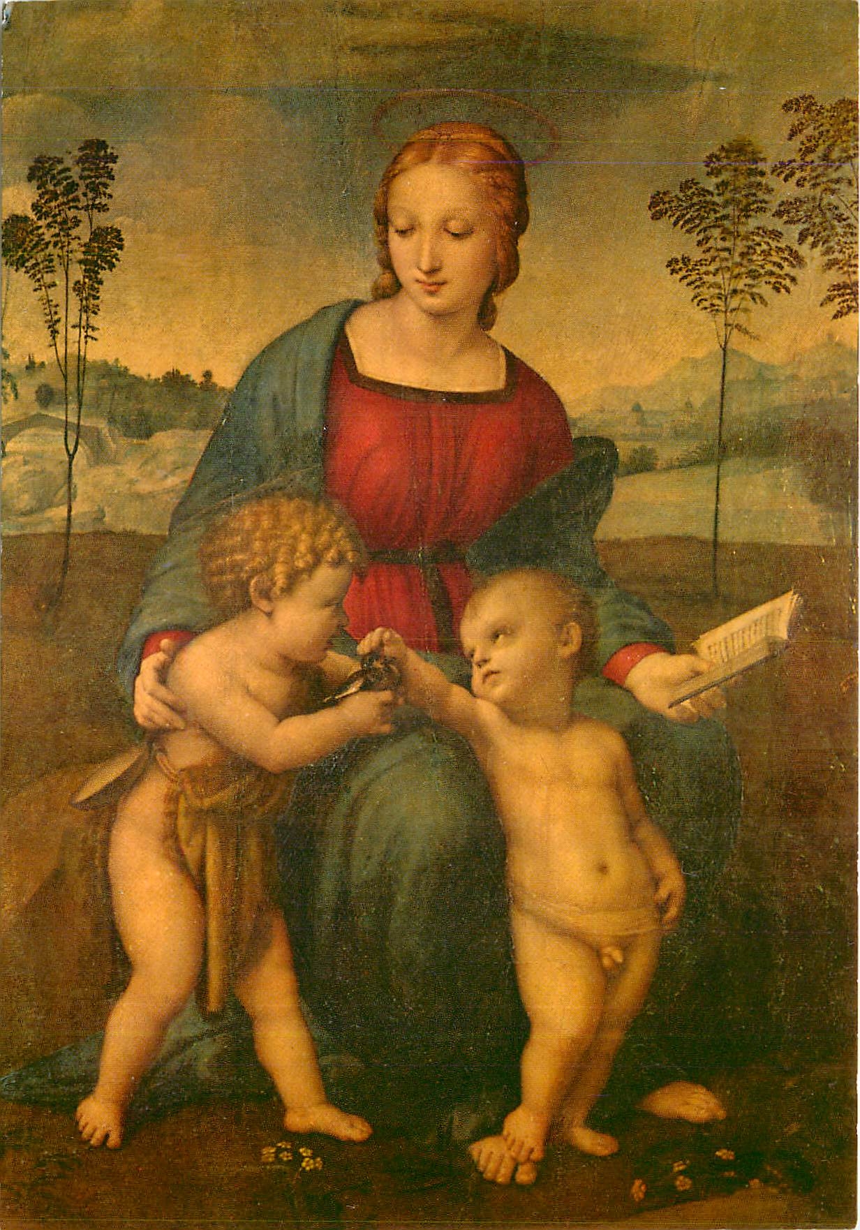 CPM Firenze - Uffizi Gallery - Raffaello - Madonna with the geldic (detail)
