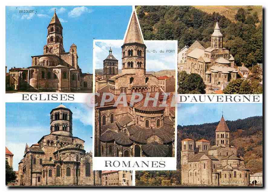 CPM Eglises Romanes d'Auvergne