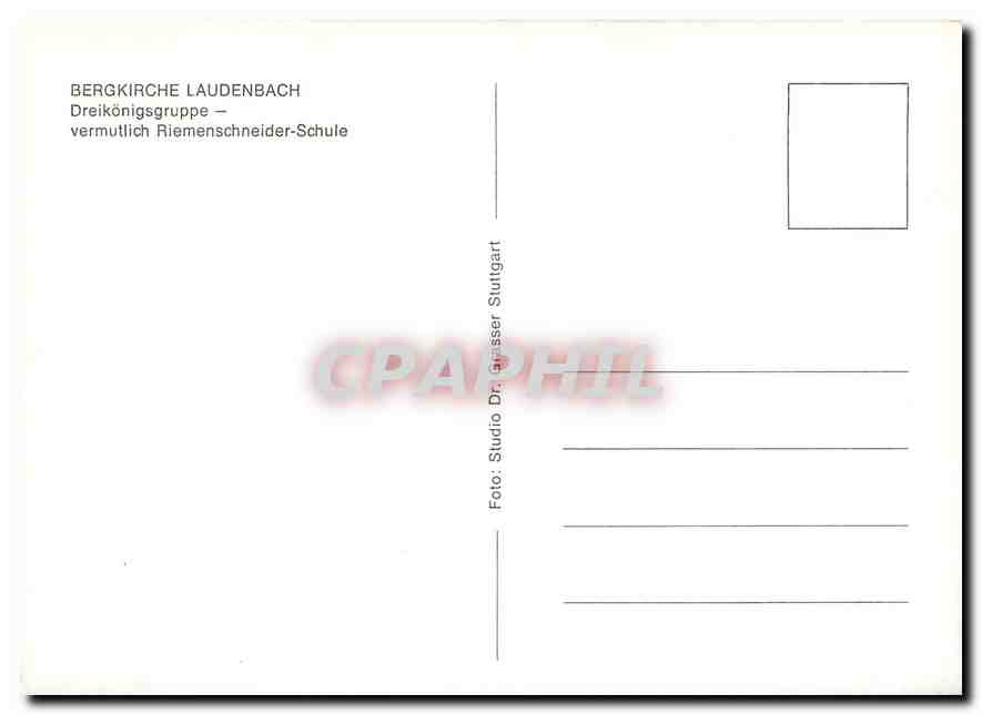 CPM Bergkirche Laudenbach Dreikoenigsgruppe - vermutlich Riemenschneider-Schule — Rückseite