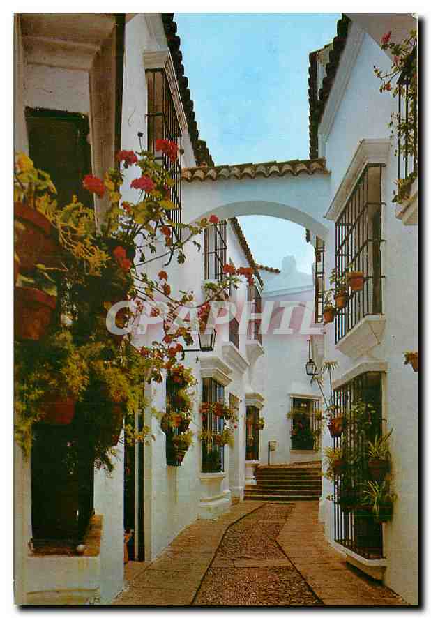 CPM Pueblo Español (Barcelona) Calle Arcos (Andalucia)