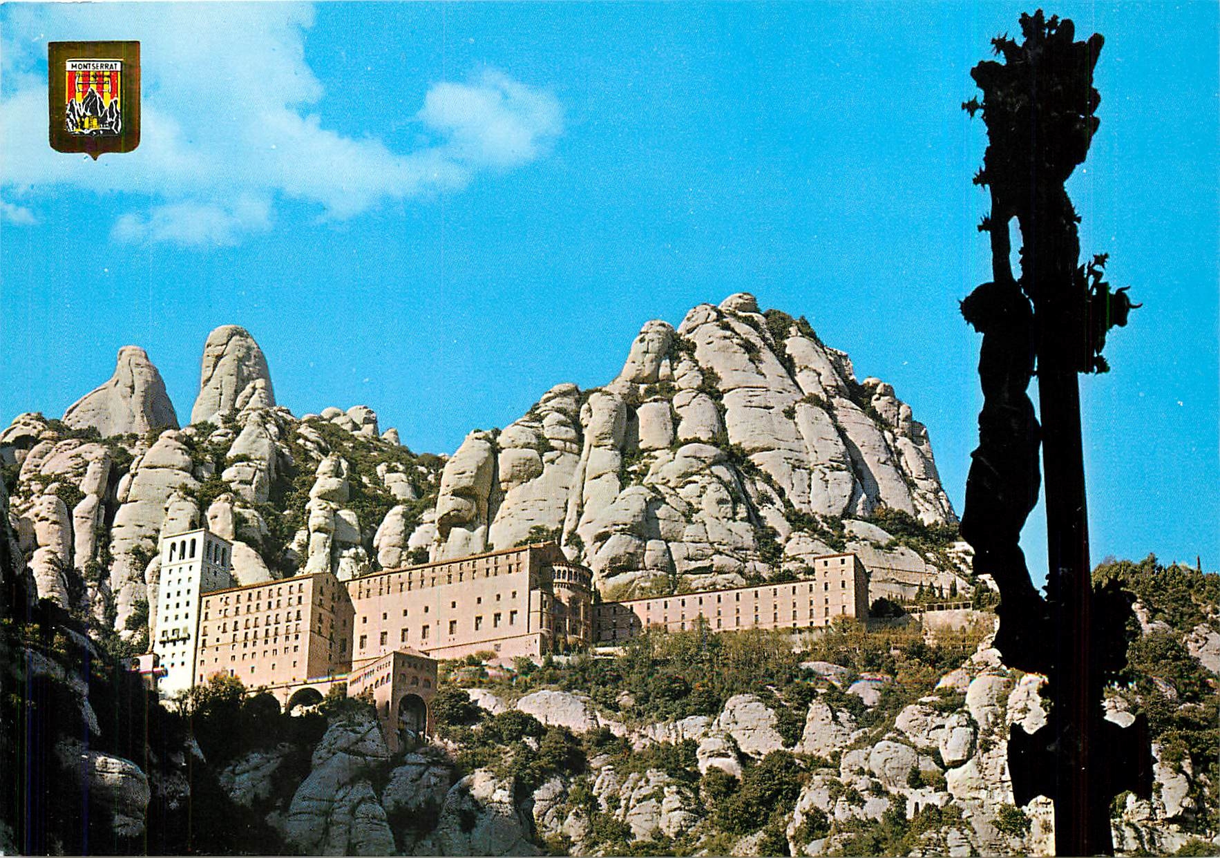 CPM Montserrat. Vista del Monasterio desde el Camino de la Cueva