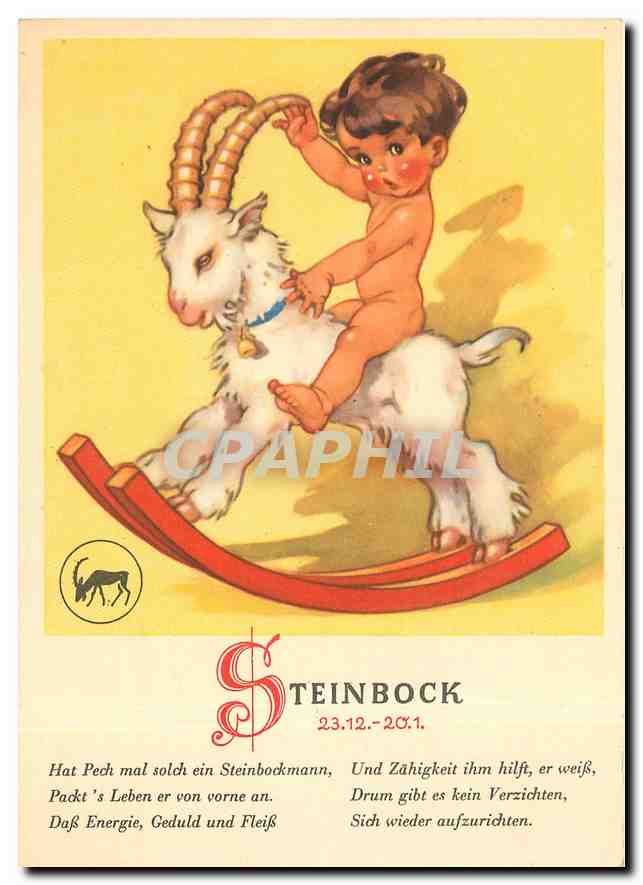 CPM Steinbock Enfant Chevre 