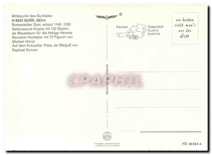 CPM Dom zu Gurk 1140 gegruendet — Verso