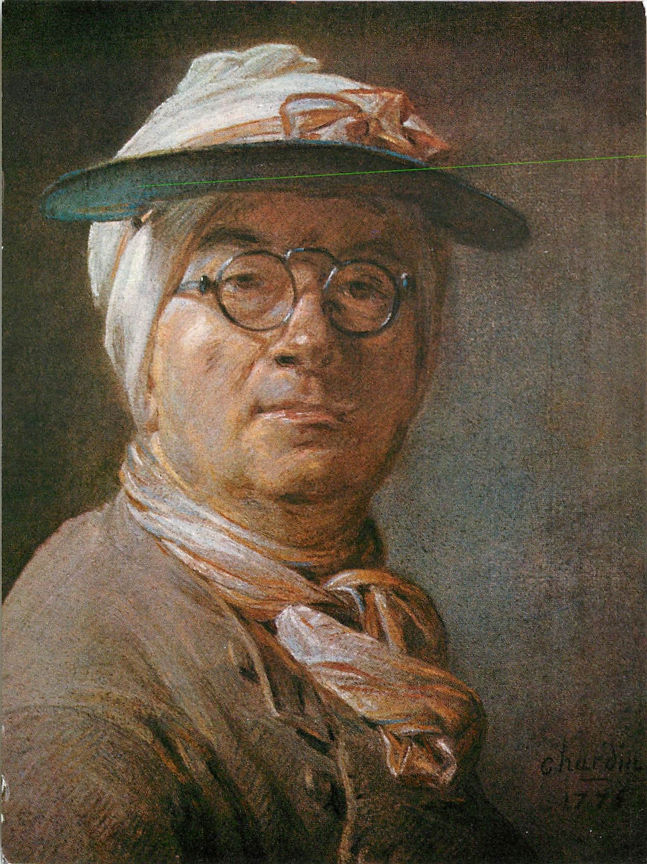 CPM Paris Musee du Louvre J.-B. Chardin (1699-1779) Autoportrait dot a l'abat-jour 25.207