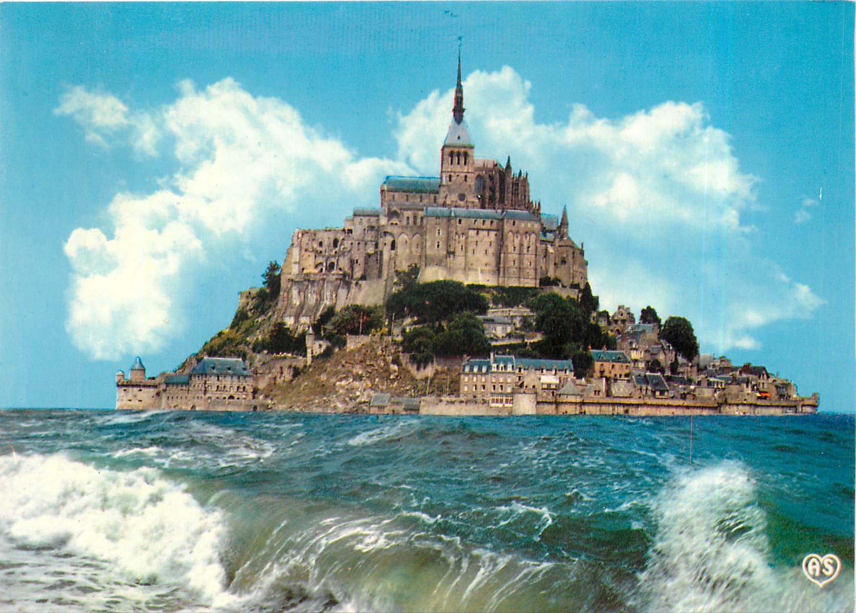 Mont Saint-Michel — Grande marée — Éditeur ARATAUD, série HR 103