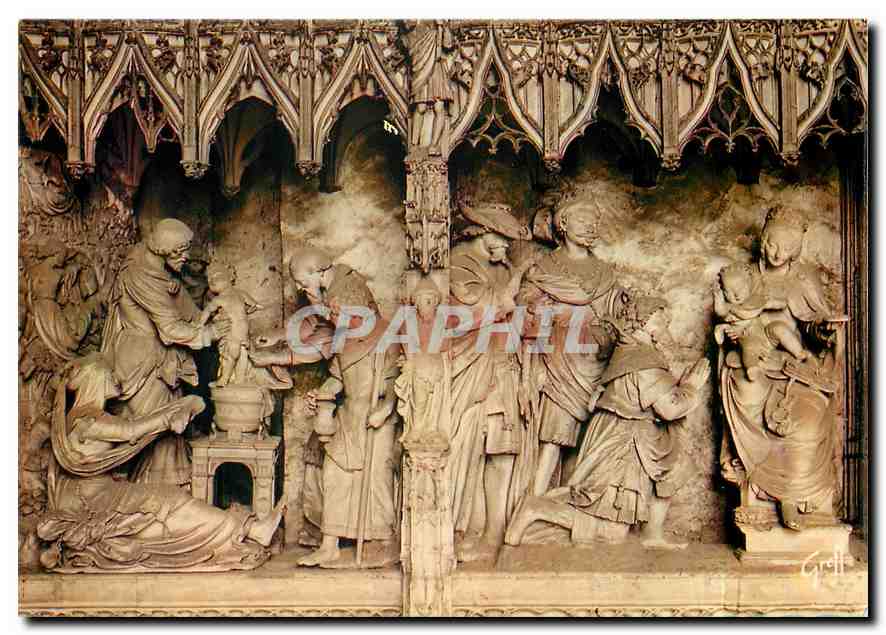 CPM Chartres Pourtour du Choeur de la Cathedrale: circoncision et adoration des mages