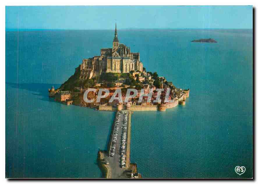 CPM Le Mont Saint-Michel Vue aerienne du mont par grande maree