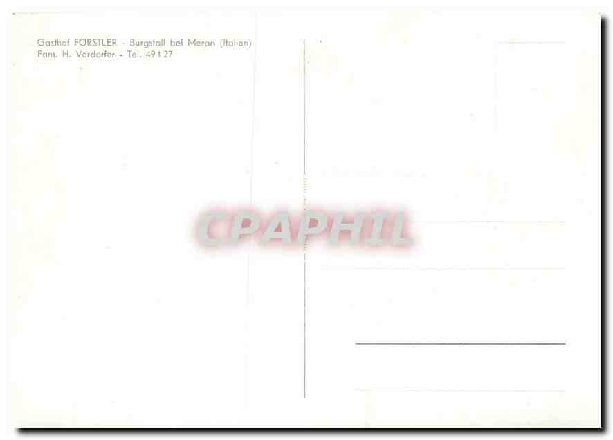 CPM Gasthof Forstler - Burgstall bei Meran (Italien) — Rückseite