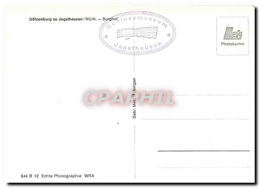 CPM Goetzenburg zu Jagsthausen/Wuertt. Burghof — Rückseite