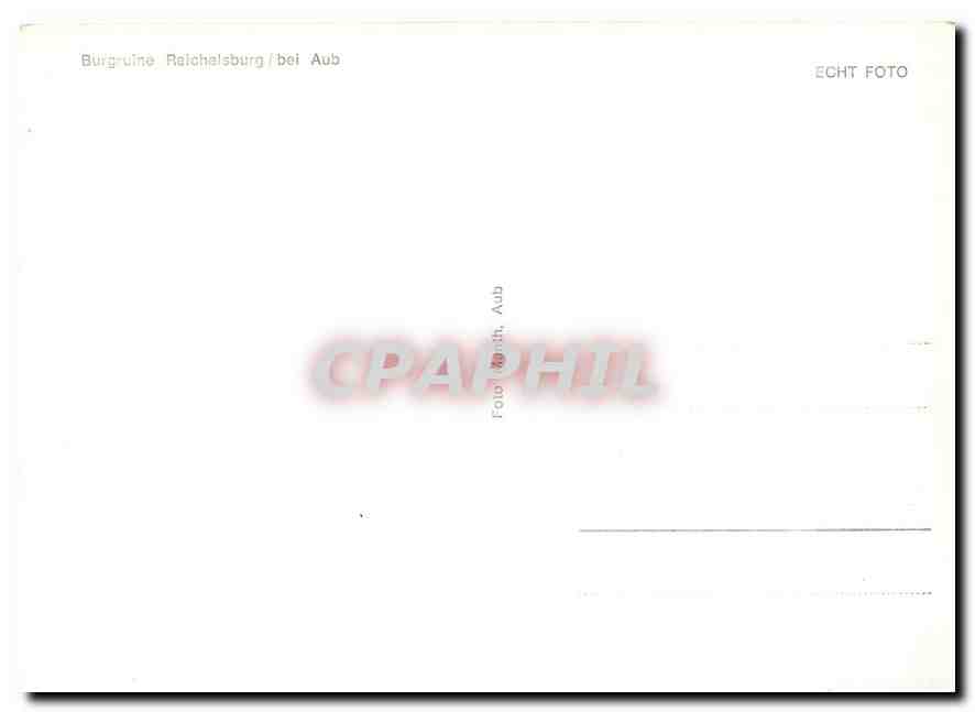 CPM Burgruine Reichelsburg / bei Aub — Rückseite