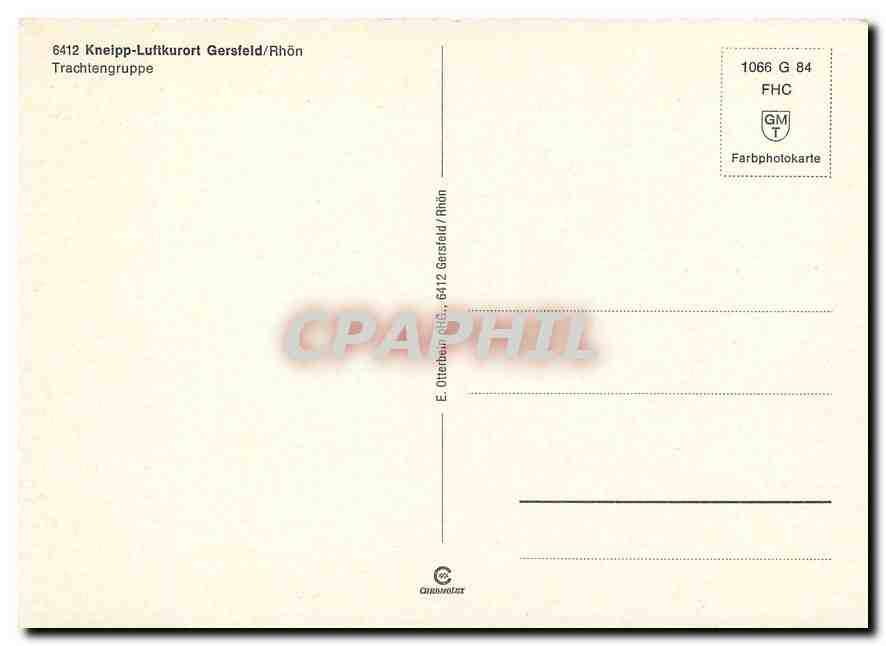 CPM Kneipp-Luftkurort Gersfeld/Rhoen Trachtengruppe — Rückseite