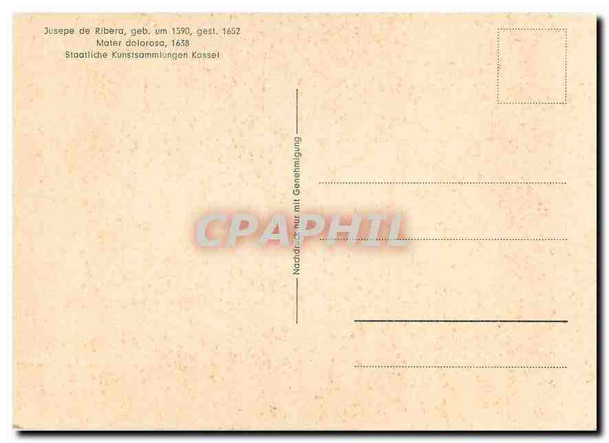 CPM Jusepe de Ribera geb. um 1590 gest. 1652 Mater dolorosa 1638 — Verso
