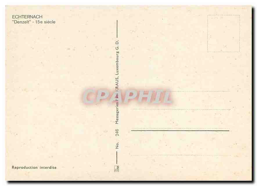 CPM Echternach "Denzeit" - 15e siecle — Rückseite
