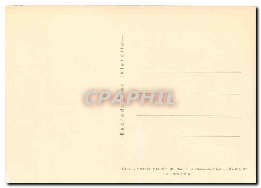CPM Paris Notre Dame — Verso
