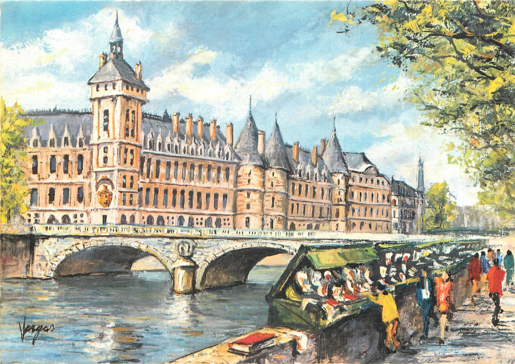 CPM Paris - La Conciergerie et les Bouquinistes